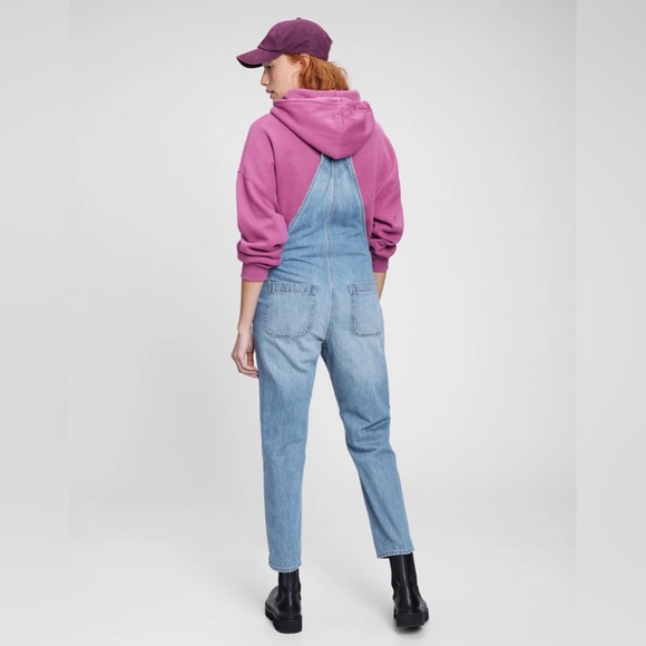 Gap Women’s Denim Overalls Size Large 12/14 (31/32) Medium Pasadena BNWT - Picture 3 of 6